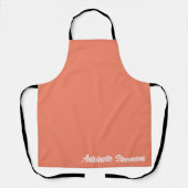 Tablier Coral Peach Élégante Signature Monogramme (Recto)