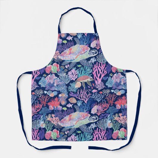 Tablier Coraux de tortue chic (Recto)