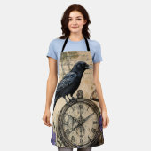 Tablier Corbeau gothique vintage (Porté)