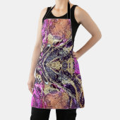 Tablier cordes dorées Abstraites et teinture à cravate noi (Insitu)