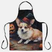 Tablier Corgi Citrouilles Halloween Épouvantable (Recto)