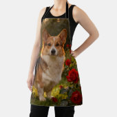 Tablier Corgi dans les Roses IV (Insitu)