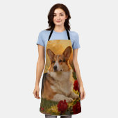 Tablier Corgi dans les Roses VI (Porté)