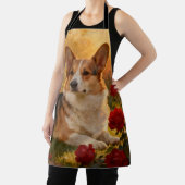 Tablier Corgi dans les Roses VI (Insitu)
