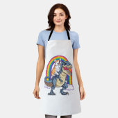 Tablier Corgi équitation Dinosaur T rex Chemise Funny Rain (Porté)