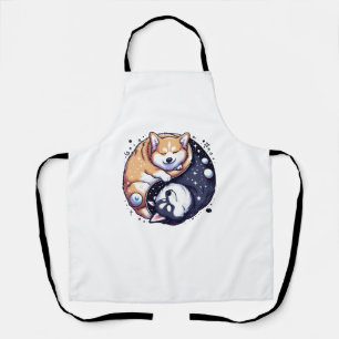 Tablier Corgi Et Husky Sur L'Espace Yin Et Yang Essentiel