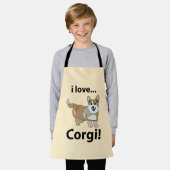 Tablier Corgi J'adore Corgi Enfants (Porté)