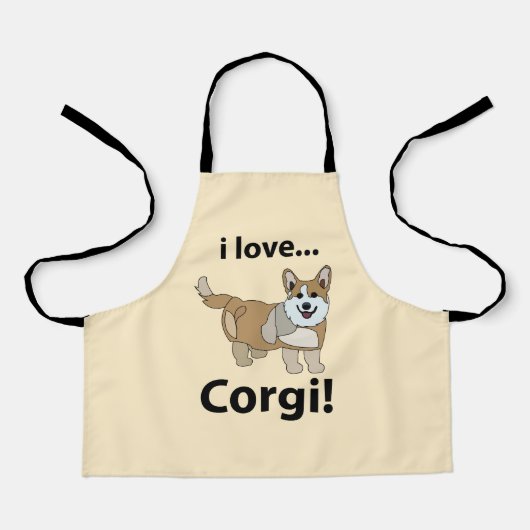 Tablier Corgi J'adore Corgi Enfants (Recto)