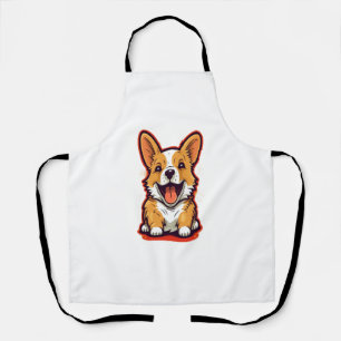 Tablier Corgi joyeux et mignon - Conception adorable pour