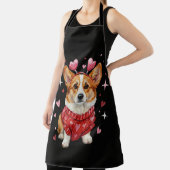 Tablier Corgi Mignon Cœur Saint Valentin (Insitu)