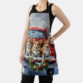 Tablier Corgi Noël Camion Rouge Fêtes (Insitu)