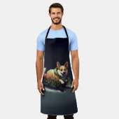 Tablier Corgi Noël neige hiver (Porté)