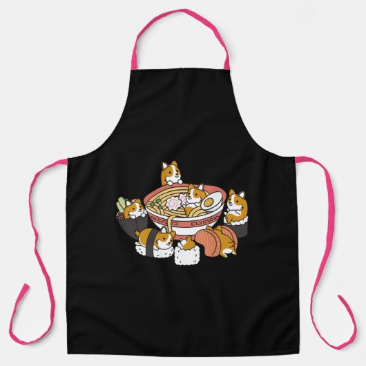 Tablier Corgi Ramen Sushi (Recto)