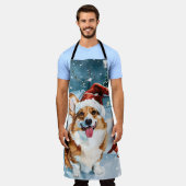 Tablier Corgi Winter Wonderland Christmas Joy (Porté)