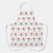 Tablier Corgis à Santa Hats Motif de Noël (Recto)