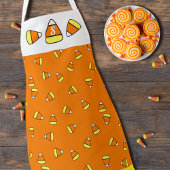 Tablier Corn à bonbons Monogramme Orange Halloween Apron