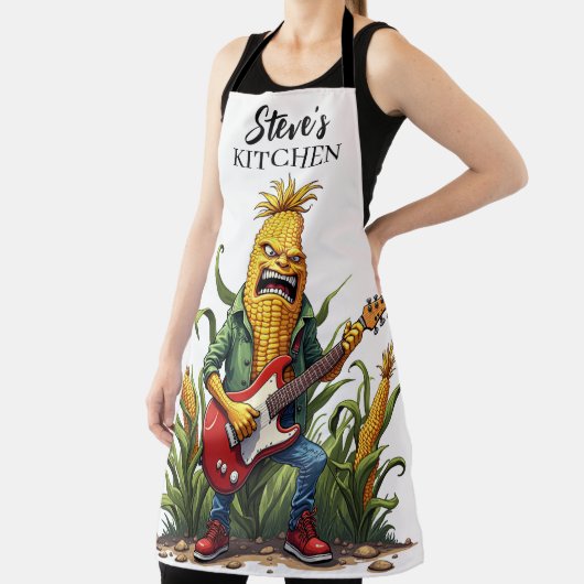 Tablier Corn Rockstar Playing Guitar (Insitu)