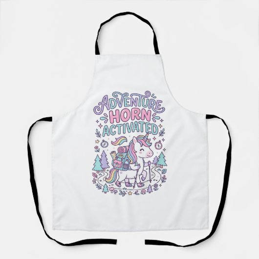 Tablier Corne d'Aventure de Licorne Activée Graphique Past (Recto)