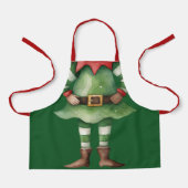 Tablier Corps d'elfe drôle de Noël (Recto)