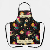 Tablier Cosmic Abstract Splash avec nom personnali (Recto)