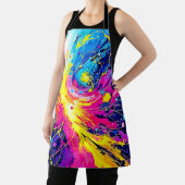 Tablier Cosmic Burst: Vibrant Splatter Art (Insitu)