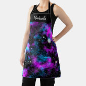 Tablier Cosmos de galaxie bleu violet personnalisé (Insitu)