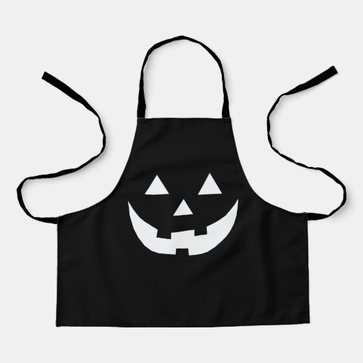 Tablier Costume citrouille de Jack-o'-lantern noir d'Hallo (Recto)