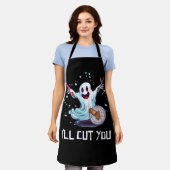 Tablier Costume d'Halloween Coiffeur Fantôme coiffeur I (Porté)