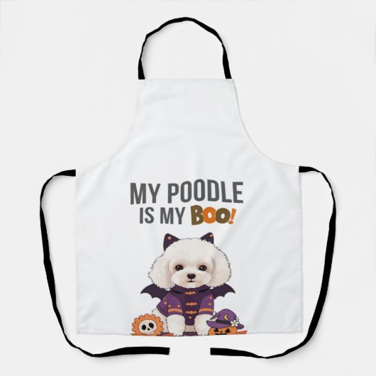 Tablier Costume d'Halloween pour Caniche Mon Caniche est m (Recto)