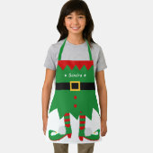 Tablier Costume elfe de Noël Père Noël petite aide mignonn (Insitu)