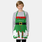 Tablier Costume elfe de Noël Père Noël petite aide mignonn (Porté)