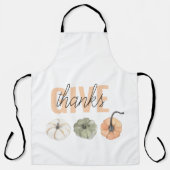 Tablier Cosy Pastel Donner Merci et Citrouille (Recto)
