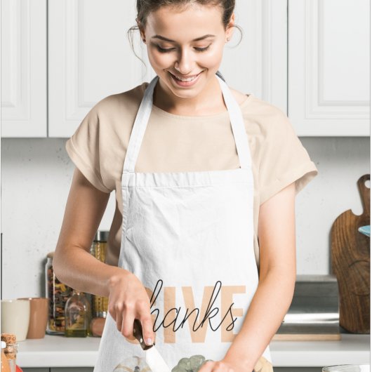 Tablier Cosy Pastel Donner Merci et Citrouille