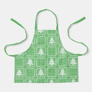Tablier Cosy sapin de Noël affreux pull à damiers motif