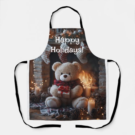Tablier Cosy Teddy Bear Conception de vacances (Recto)