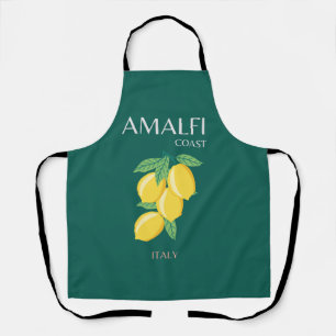 Tablier Côte d'Amalfi, Italie, Art Voyage, Rétro, Vert