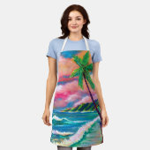 Tablier Côte tropicale Na Pali de Kauai Kitchen Apron (Porté)