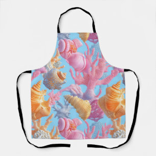 Tablier Côtière rustique - Coquillages, Starfish, Reef (18