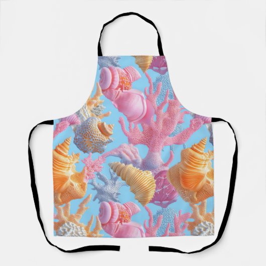 Tablier Côtière rustique - Coquillages, Starfish, Reef (18 (Recto)
