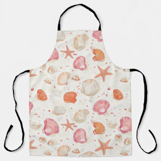 Tablier Côtière rustique - Coquillages, Starfish, Reef (28