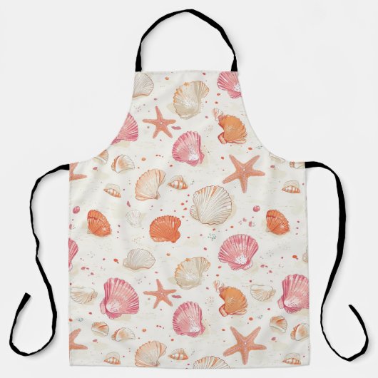 Tablier Côtière rustique - Coquillages, Starfish, Reef (28 (Recto)