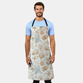 Tablier Côtière rustique - Coquillages, Starfish, Reef (32 (Porté)