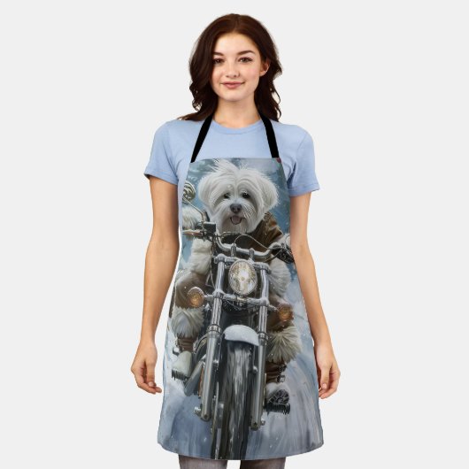 Tablier Coton De Tulear Chien équitation Moto Noël (Porté)