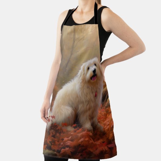 Tablier Coton De Tulear en automne Leaves automne Inspire (Insitu)