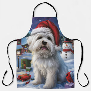 Tablier Coton De Tulear Winter Wonderland Christmas Joy