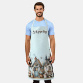 Tablier Cottage Haven Floral Homes Illustration (Porté)