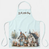Tablier Cottage Haven Floral Homes Illustration (Recto)
