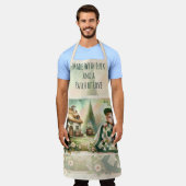 Tablier Cottage Leprechaun Patchwork Quilt Scene (Porté)