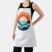 Tablier Coucher de soleil Art déco zen sur l'eau (Insitu)
