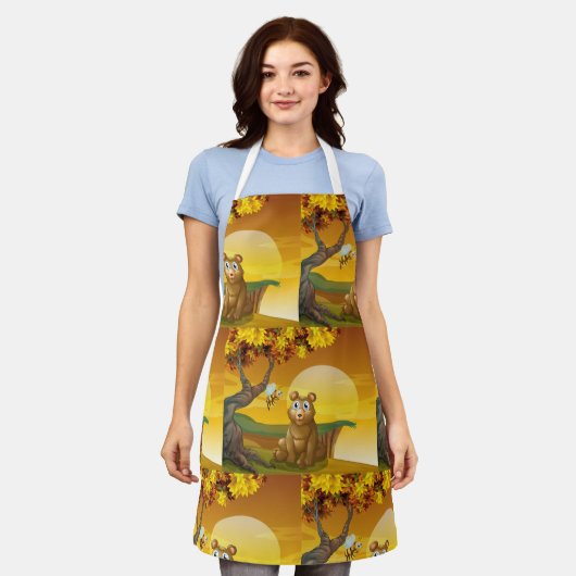 Tablier Coucher de soleil de l'ours Brown (Porté)